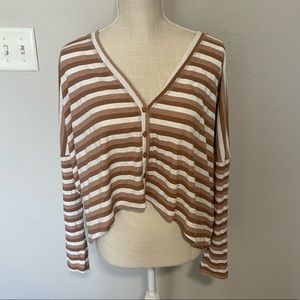 Big Water Blue Sky Long Sleeve Crop Top